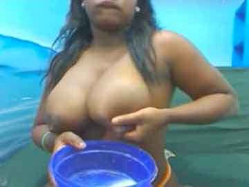 Beautiful Colombian Ebony Squirting Milk From Her Big Pregnant Breasts
